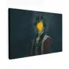 Koning - Portret - Druipende gele verf canvas 2cm klein -z3d