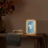Paardenbloem - Wind - Blauw Light Box met kabel (Tafellamp) klein -sfeer4