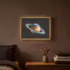 Planeet - Cirkel - Kleurrijk Light Box met batterij (Wandlamp) middel -sfeer4
