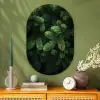 Sparrentakken - Knoppen - Naalden - Groen Wandcirkel Ovaal Glas middel -sfeer2