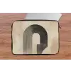 Boog -  Strepen - Minimalistisch - Zwart laptophoes neopreen klein -tafel