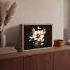 Bloem - Verf - Goud - Graffiti - Modern Light Box met batterij (Wandlamp) middel -sfeer2