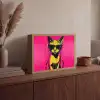 Kat - Art - Zonnebril - Roze Light Box met batterij (Wandlamp) middel -sfeer2