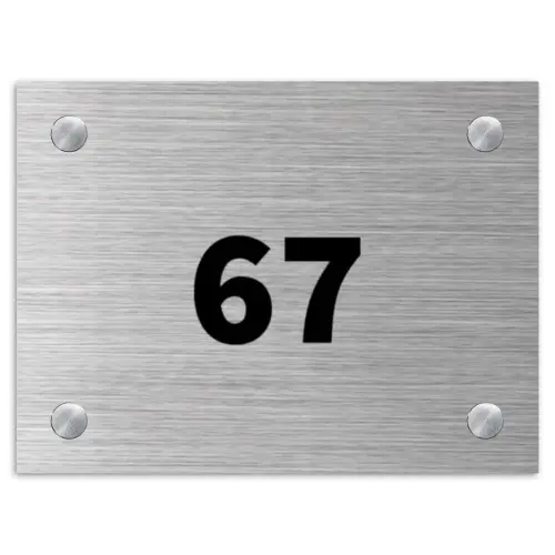 Metaal - Traditioneel Naambord Rechthoek middel -3d