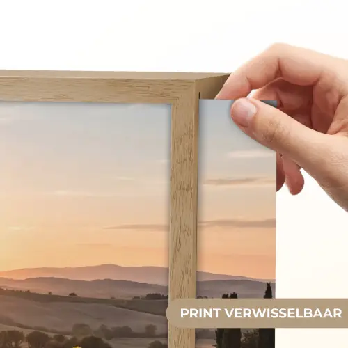 Wijngaard - Zonsondergang - Landschap Light Box met batterij (Wandlamp) middel -USP_websiteprintNL