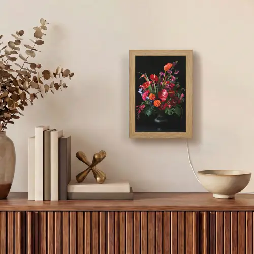 Bloemen - Boeket - Sierlijk Light Box met kabel (Tafellamp) klein -sfeer2