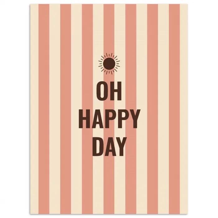 Quote - Zomer - Strepen poster papier klein -3d