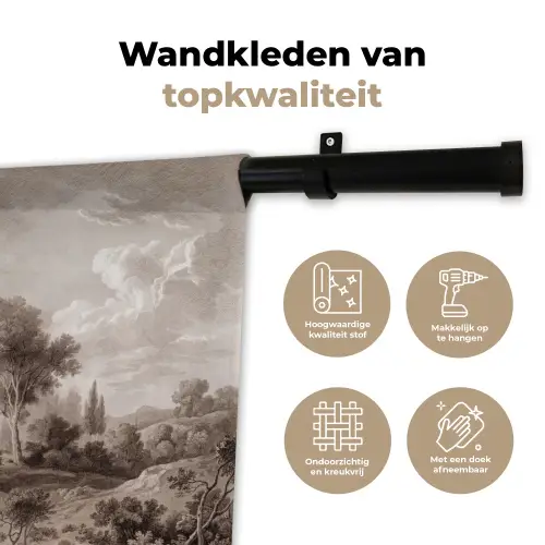 Klassiek - Landschap - Neutraal Wandkleed katoen klein -sfeer2