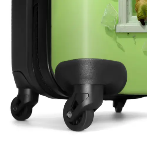 T-rex breekt door groen raam met glas NBS - Handbagage koffer - Kinderen Unisex middel -wiel
