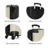Eenhoorn in neutrale kleuren NBS - Handbagage koffer - Volwassenen Unisex middel zzzzzzzbolletjes_ENG