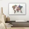 Wereldkaart - Kristallen - Unieke tinten canvas 2cm klein -sfeer6