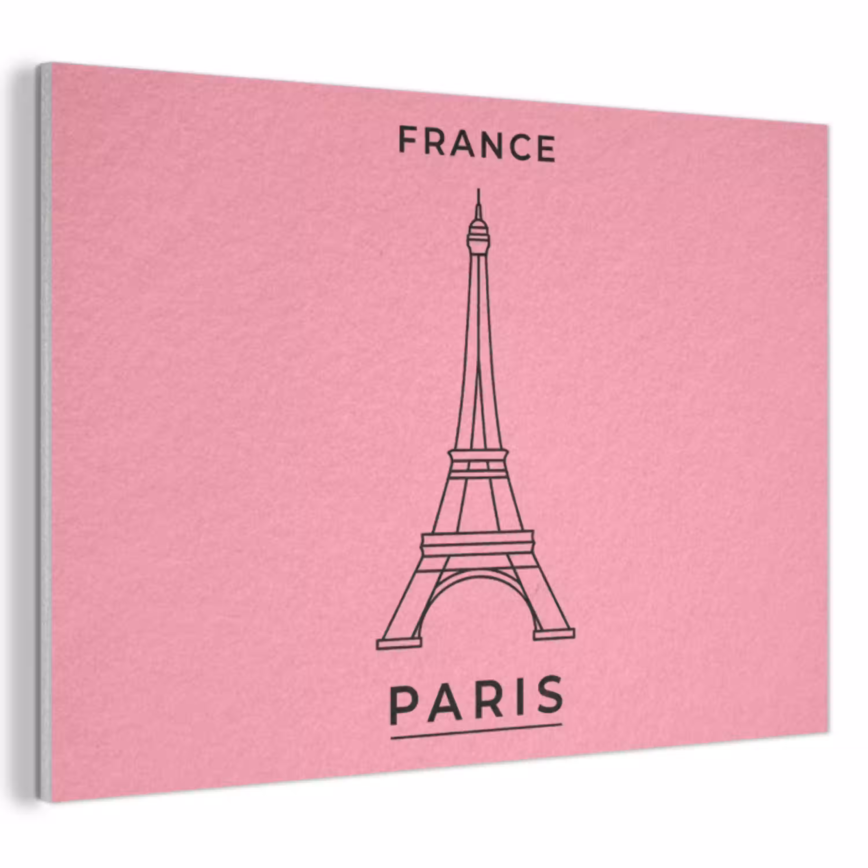 Eiffeltoren - Parijs - Architectuur - Minimalistisch - Roze PET vilt klein -3d