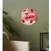 Aardbei - Taart- Eten - Roze Wandcirkel plexiglas klein -sfeer3