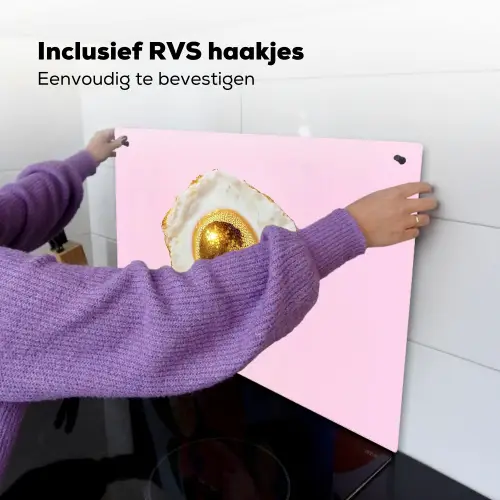 Ei - Disco - Ontbijt - Glitter Inductie beschemer met haakjes klein -ky-ophangen-nl