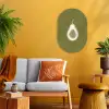 Avocado - Minimalistisch - Illustratie - Groen Wandcirkel Ovaal Forex klein -sfeer4
