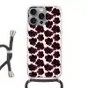Bloemen - Aquarel - Paars Hoesje iPhone 16 Pro Max met koord klein 804 -3d