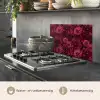 Dahlias - Bloemen - Rood keuken achterwand spatscherm klein 900 -usp_NL