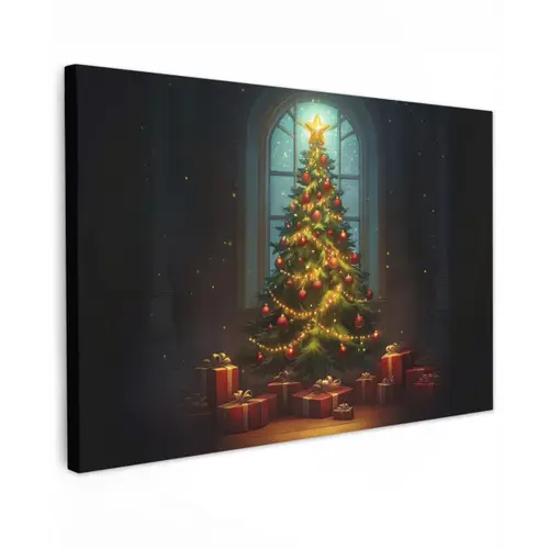 Kerstboom - Cadeau - Kerst - Winter canvas 2cm klein -z3d