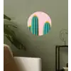 Cactussen - Modern - Pastel Wandcirkel behangsticker klein -sfeer2