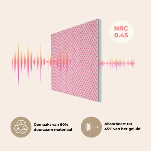 Roze - Patroon - Lijnen PET vilt klein 837 -USP_NL