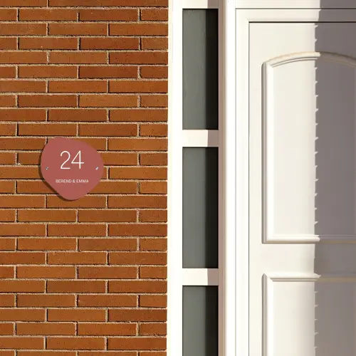 Terracotta - Klassiek Naambord Organisch middel -sfeer3
