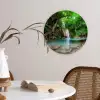 Jungle - Waterval - Planten - Water - Natuur Wandcirkel kunststof plaat 5mm dik klein -sfeer4