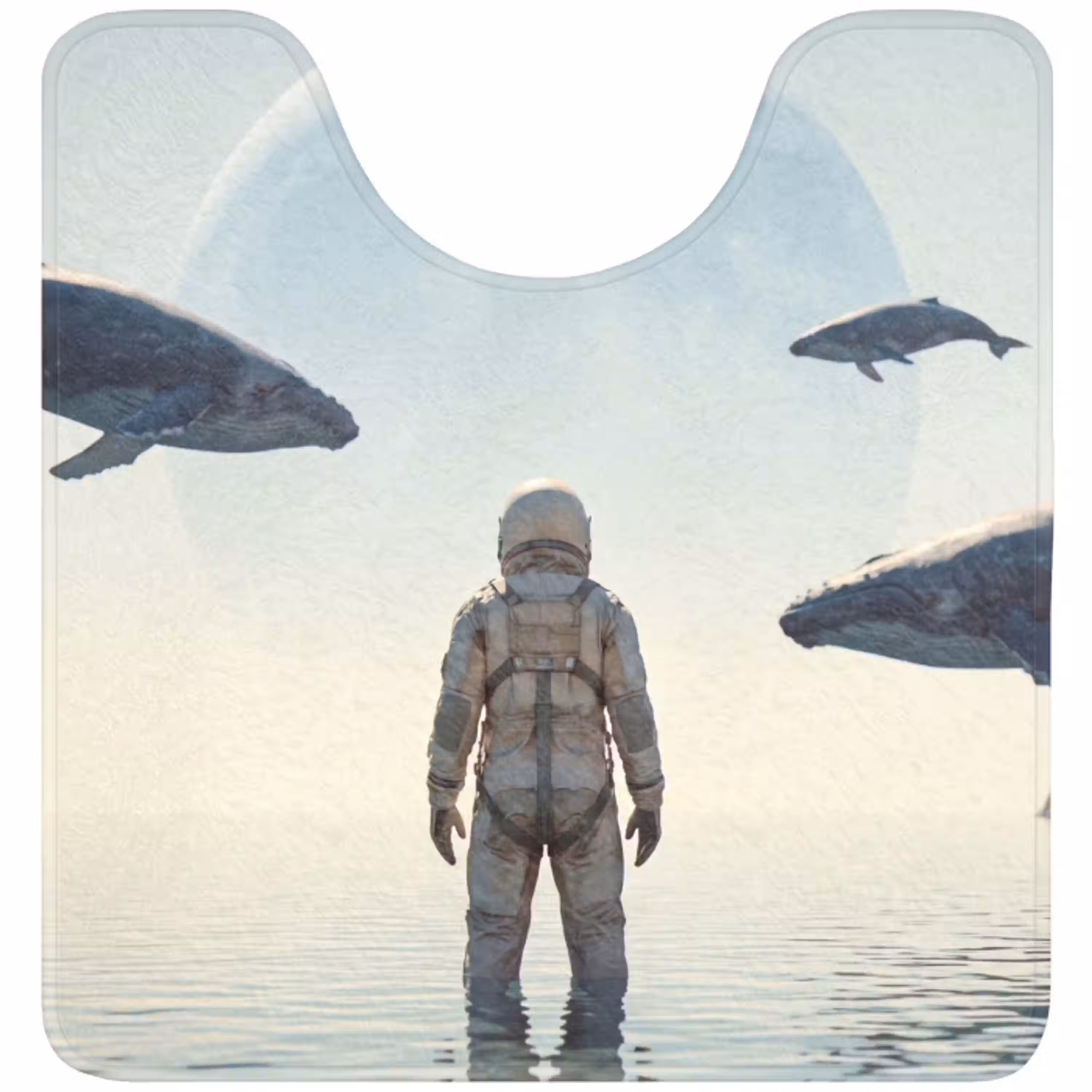 Ruimtevaarder - Walvis - Fantasie WCmat U-uitsnede middel -3d