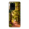 Bos - Pad - Bomen - Groen - Zon - Natuur Telefoonhoesje Samsung Galaxy S20 Ultra klein -3d