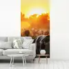 Koeien - Zonsondergang - Weiland - Dieren fotobehang vinyl groot -woonkamer