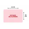 No rain no flowers - Minimalistisch - Roze - Bloem Placemat vinyl groot -specs