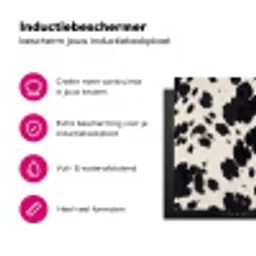Patroon - Vacht - Zwart - Wit Inductie beschermer vinyl 3mm klein -wsfeer2_website