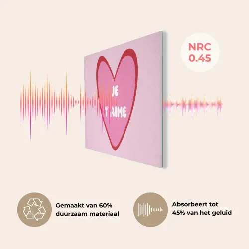 Hart - Frans - Valentijn - Roze PET vilt klein -USP_NL
