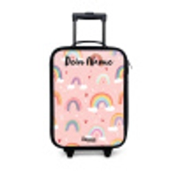 Regenboog - Patroon - Pastel Kinderkoffer - Zwart klein -3d