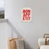 Blokletters - Rood - Kartelrand tuinposter los doek klein -sfeer8