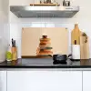 Boeken - Toren - Koffie - Beige Inductie beschemer met haakjes klein -sfeer2