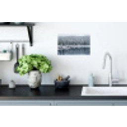 Bos - Reflectie - Meer - Winter - Serene Muursticker klein -keuken