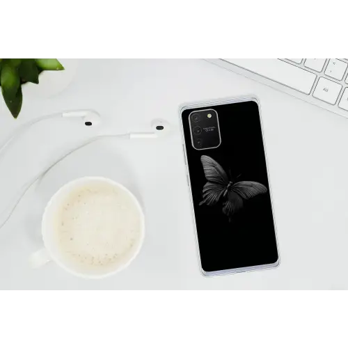 Vlinder - Zwart - Insect - Dieren Telefoonhoesje Samsung Galaxy S10 Lite klein -oordopS10Lite