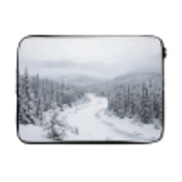 Rivier - Bevroren - Landschap - Winter laptophoes neopreen klein -3d