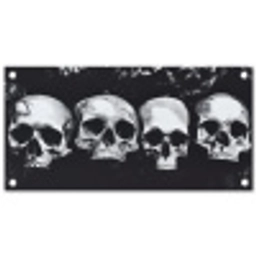 Schedels - Zwart - Contrast tuinposter los doek klein -3d
