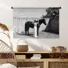 Vrouw - Paard - Artistiek Wandkleed katoen middel -sfeer5