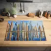 Skyline - Wolkenkrabbers - Water - Blauw Inductie beschermer vinyl 3mm klein -sfeer5