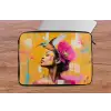 Vogel - Vrouw - Abstract - Bloem laptophoes neopreen klein -tafel