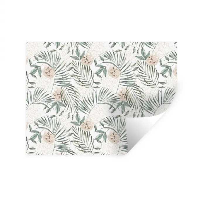 Boho - Jungle - Bloemen - Bladeren Muursticker klein -3d