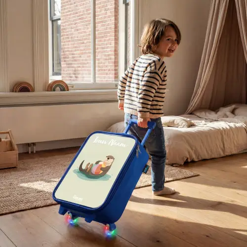 Otter - Strandbal - Water Kinderkoffer - Blauw klein -sfeer1