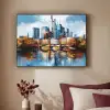 Bomen Frankfurt- Stad - Skyline - Brug Textielframe - compleet frame klein -sfeer1