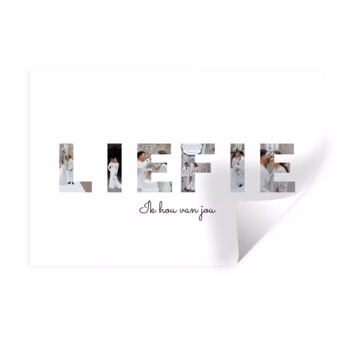 Gepersonaliseerde muursticker - Liefie - Lettercollage