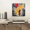 Meisje - Ballon - Hart - Graffiti plexiglas 5mm klein -sfeer1