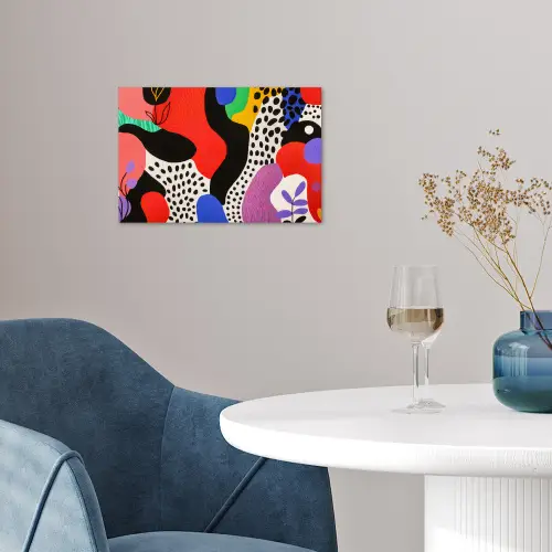 Abstract - Vormen - Kleuren - Stippen poster papier klein -sfeer3