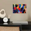 Bloemen - Bladeren - Abstract - Rood poster papier klein -sfeer1