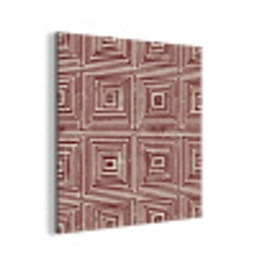 Geometrisch - Patroon - Rood aluminium wit klein 46 -3d